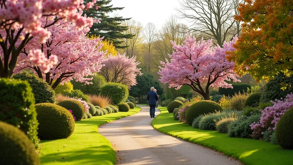 Spring blossoms in arboretum